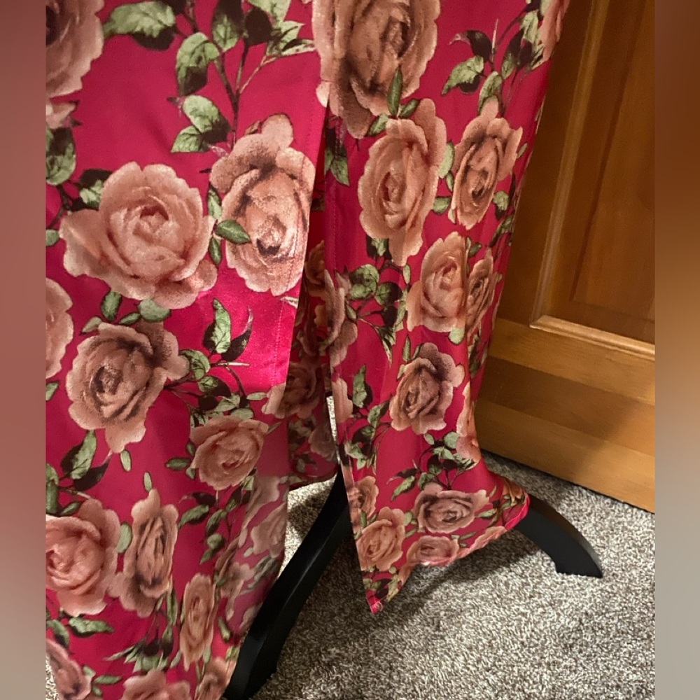 NWT Wild Fable Cap Sleeve Floral Maxi Satin Dress - Picture 5 of 5